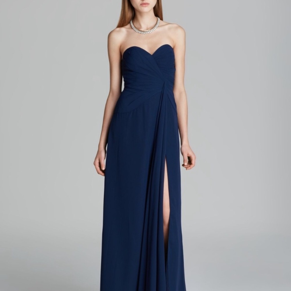 Faviana Navy Blue Gown